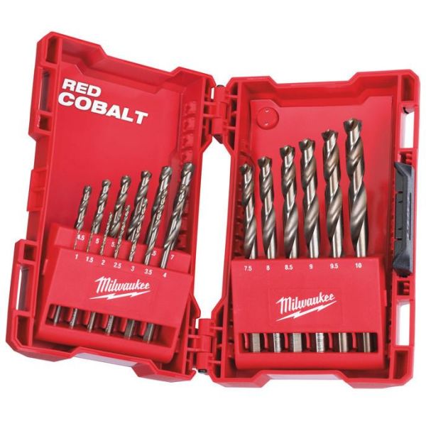 Metalborsæt Milwaukee HSS Cobolt DIN 338 19 dele 