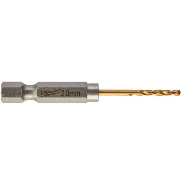 Metalbor Milwaukee SHOCKWAVE Red Hex HSS-G TIN 2-pak 2 mm