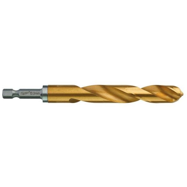 Metallborr Milwaukee SHOCKWAVE Red Hex HSS-G TIN 1-pack 13 mm