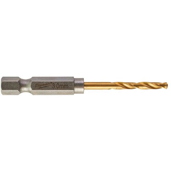 Metalbor Milwaukee SHOCKWAVE Red Hex HSS-G TIN 2-pak 3 mm