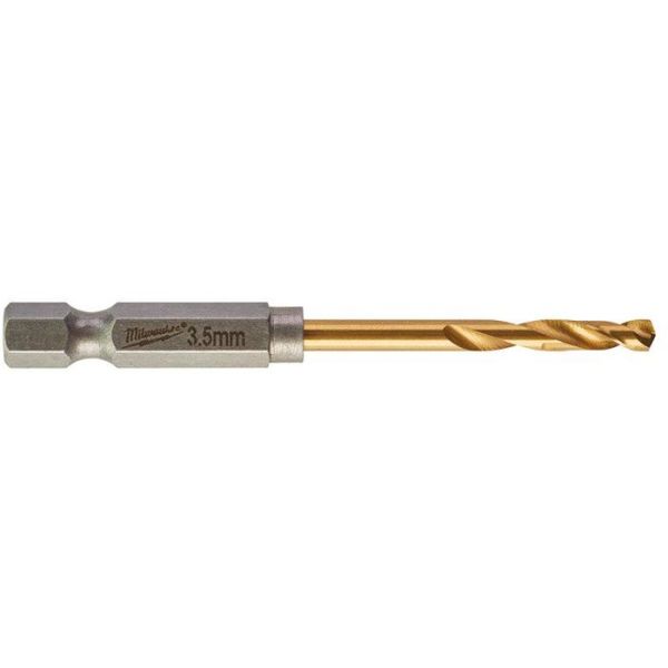 Metalliporanterä Milwaukee SHOCKWAVE Red Hex HSS-G TIN 2 kpl:n pakkaus 3,5 mm
