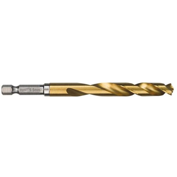 Metalliporanterä Milwaukee SHOCKWAVE Red Hex HSS-G TIN 1 kpl:n pakkaus 9,5 mm