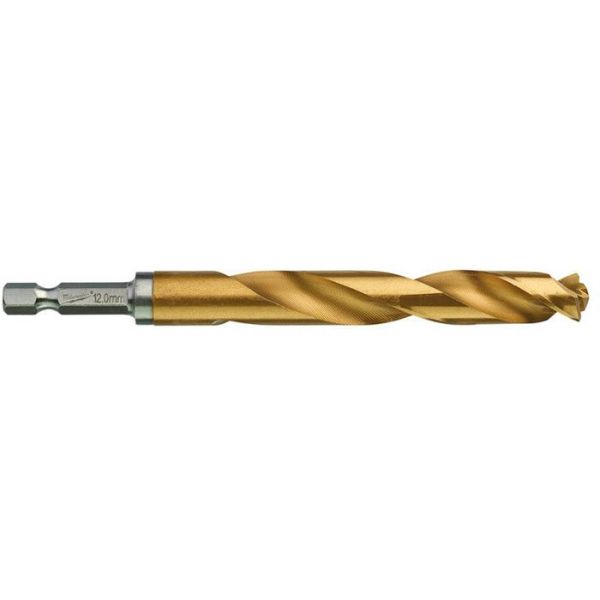 Metallborr Milwaukee SHOCKWAVE Red Hex HSS-G TIN 1-pack 12 mm