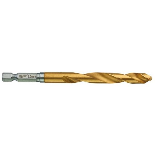 Metalliporanterä Milwaukee SHOCKWAVE Red Hex HSS-G TIN 1 kpl:n pakkaus 8,5 mm