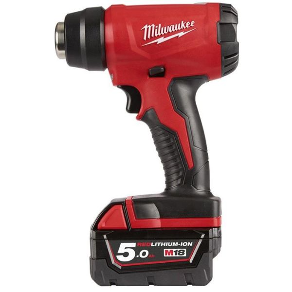 Varmluftpistol Milwaukee M18 BHG-502C med batteri og oplader 