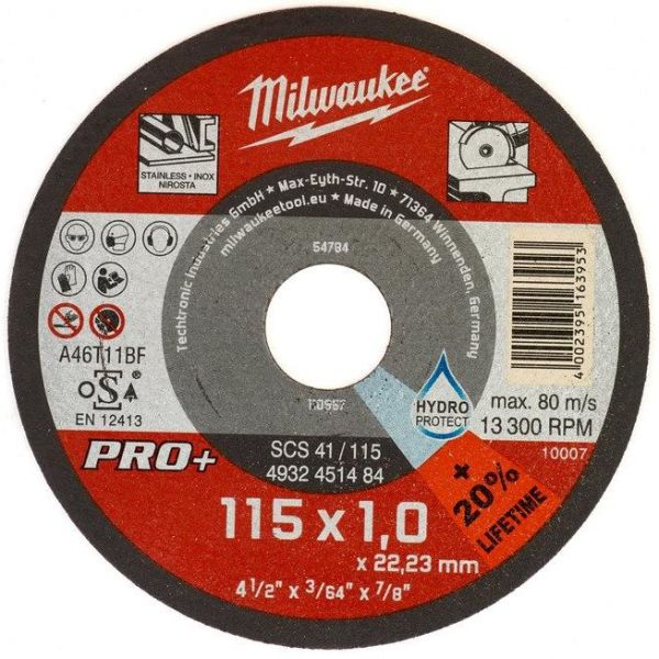 Katkaisulaikka Milwaukee SCS 41 PRO+  115x1 mm.