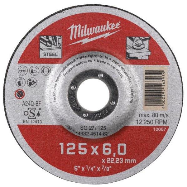 Skæreskive Milwaukee SG 27 Contractor  125x6 mm