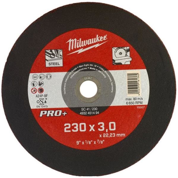 Skæreskive Milwaukee SCS 41 PRO+  230x3 mm