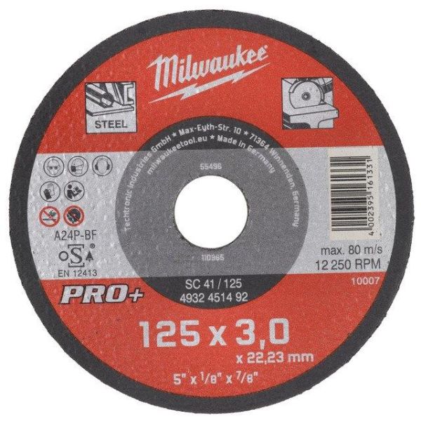 Kappeskive Milwaukee SCS 41 PRO+  125x3 mm