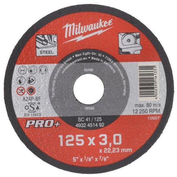 Skæreskive Milwaukee SCS 41 PRO+  125x3 mm