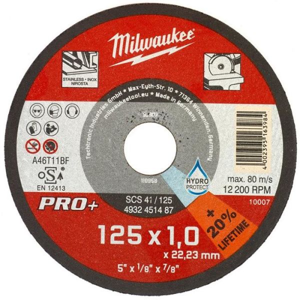 Skæreskive Milwaukee SCS 41 PRO+  125x1 mm