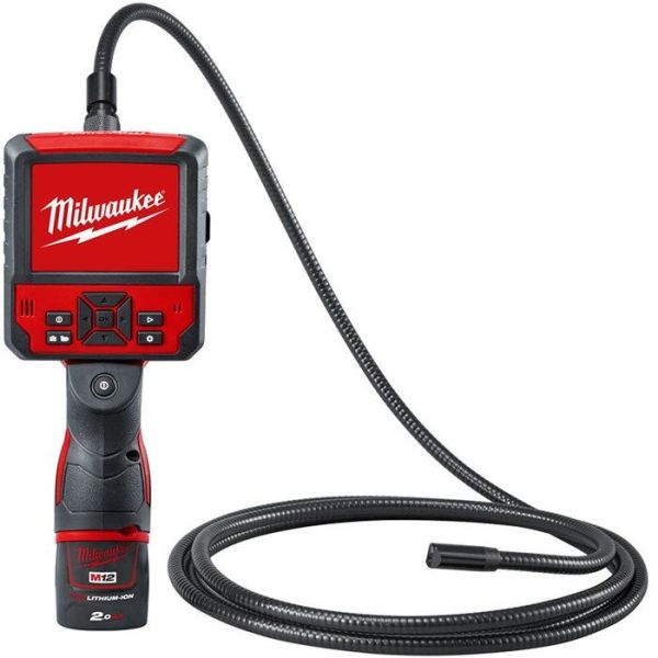 Inspektionskamera Milwaukee M12 ICAV3-201C med 2,0Ah batteri och laddare 