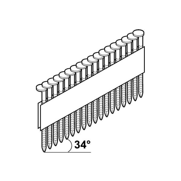 Maskinsøm ESSVE M-Fusion 34°, rundt hoved 3.1x90mm