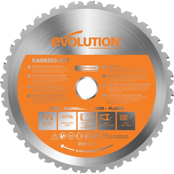 Sahanterä Evolution EVR255S 255x2,0x25,4 mm 