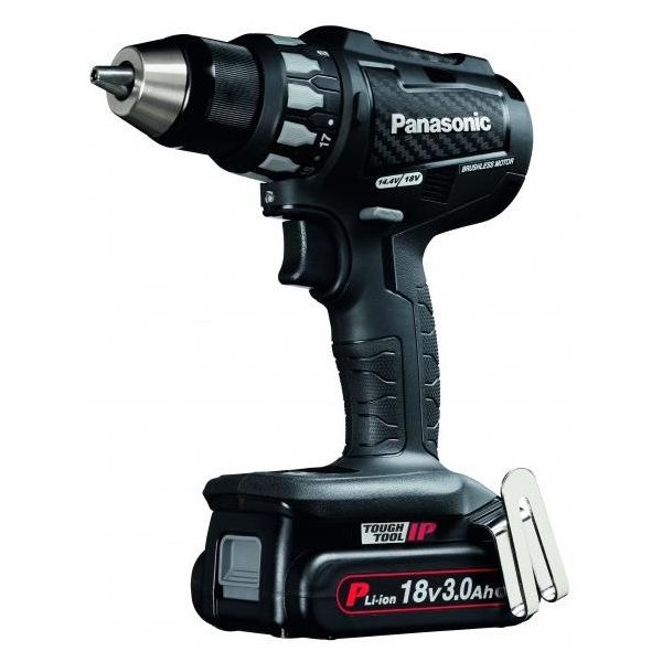 Bore-/skruemaskine Panasonic EY74A2PN2G32 med 2 stk 3,0 Ah batterier og oplader 