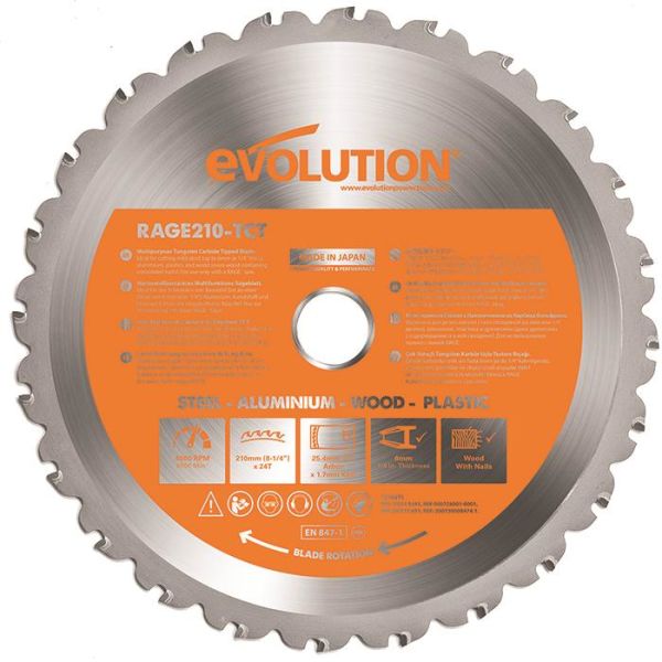 Sahanterä Evolution EVR210S 210x25,4mm, 24T 