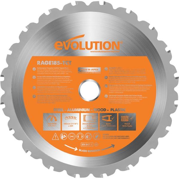 Savklinge Evolution EV185S 185x20mm, 20T 