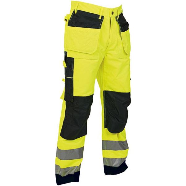 Työhousut Vidar Workwear V500115C046 keltainen/musta C46