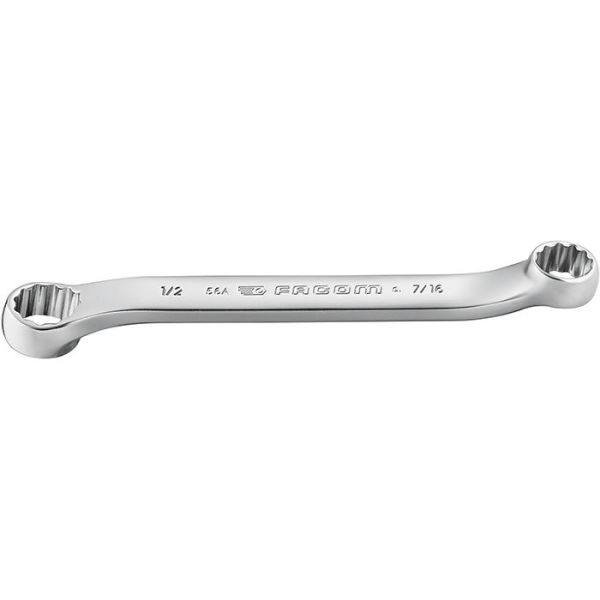 Ringnøgle Facom 56A.5/16X3/8 bøjet 10°, kort tomme 5/16&quotx3/8" 