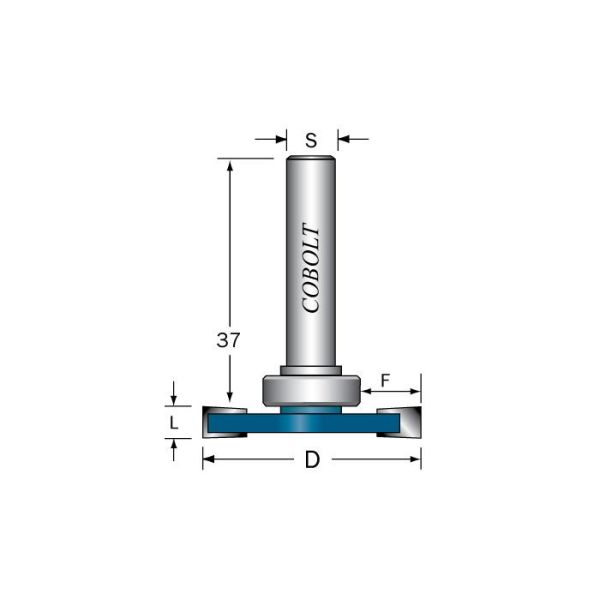 Skivenotfræser Cobolt 213-8009 L=8, F=9, D=36 