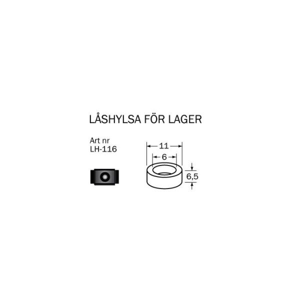 Låshylsa Cobolt LH-116 11 x 6 x 5,5 mm 