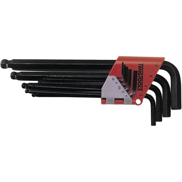 Hex nøglesæt Teng Tools 1479AF 9 stykker, tommer 