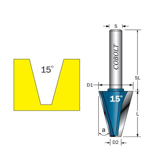 Fasfræser Cobolt 209-150B L=29, D=22 