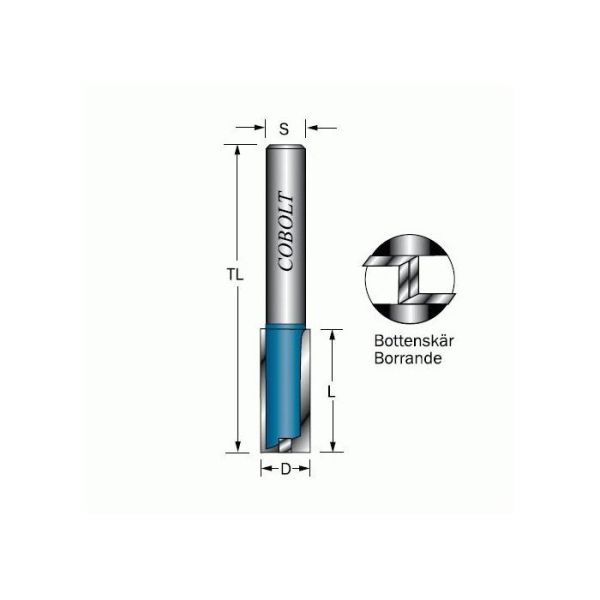 Notfræser Cobolt 103-005S D=5, L=17, TL=65, S=6 