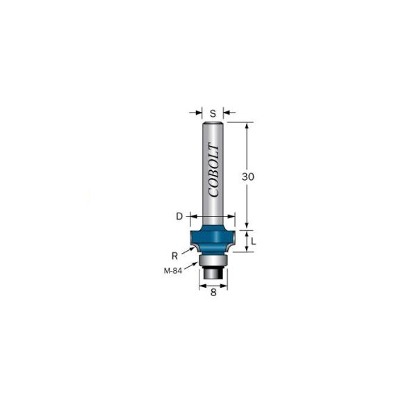 Afrundingsfræser Cobolt 117-010 R=1 / D=10 