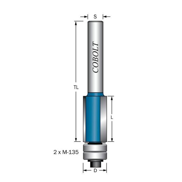 Kantskærer Cobolt 205-013XL D=13, L=25, TL=64 