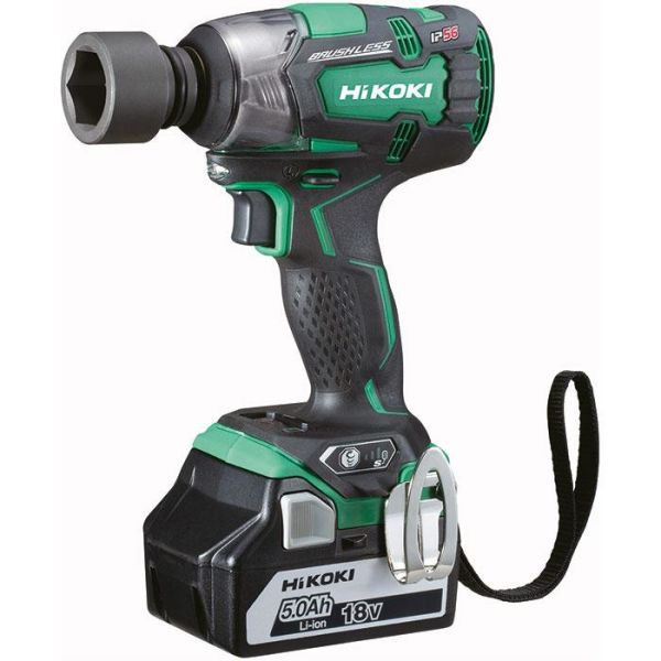 Slagnøgle HiKOKI WR18DBDL2 med batteri og oplader 