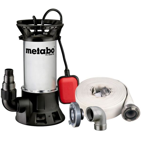 Smutsvattenpump Metabo PS 18000SN med slang och koppling 
