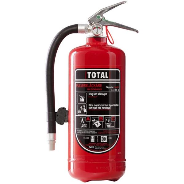 Brandsläckare Total FLG PG2ES 13A 89BC pulver 2 kg