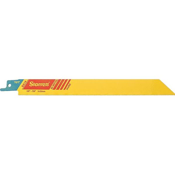 Bajonetsavklinger Starrett B818-5 lige, pakke med 203 x 19 x 0,90 mm 
