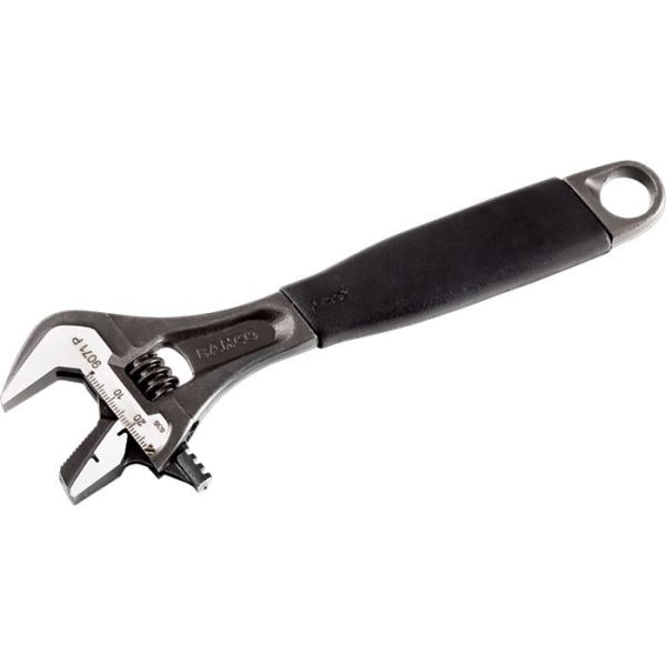 Skiftenøgle Bahco 9070 P sort oxideret, vendbar kæbe 158 mm