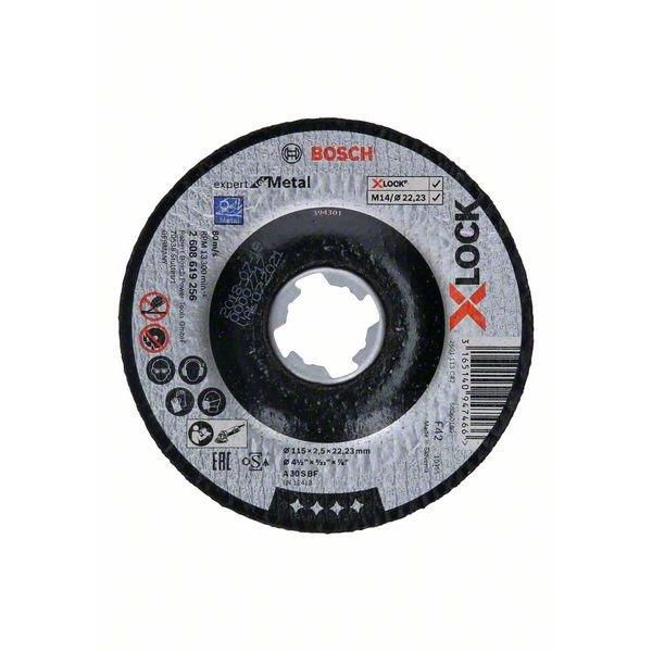 Skæreskive Bosch Expert for Metal med X-LOCK, nedsænket savning 115 × 2,5 × 22,23 mm