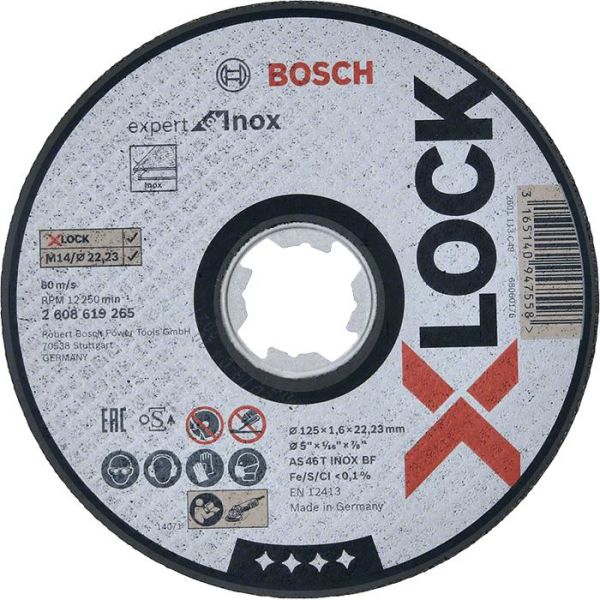 Kappeskive Bosch Expert for Inox X-LOCK 115 × 1,6 × 22,23 mm