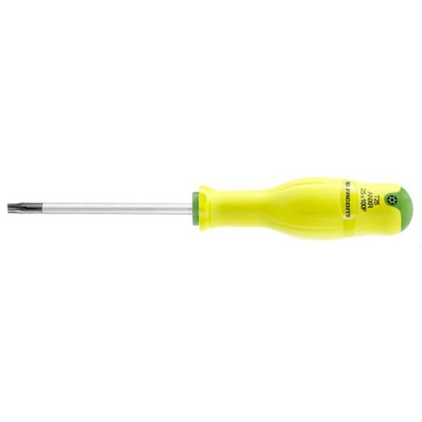 Skruvmejsel Facom ANXR25X100F fluorescerande handtag TT25 5x100 mm