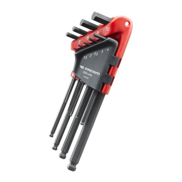 Unbrakonøglesæt Facom 83SH.JP9A lang sfærisk 1,5mm-10mm, 9 stk.
