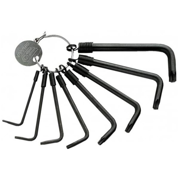 Torx nøglesæt Facom 89.JA8  8stk, T8-T40, på ring