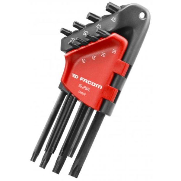 Torx nøglesæt Facom 89.JP8AL  T10-T45, stor holder, 8 stk.