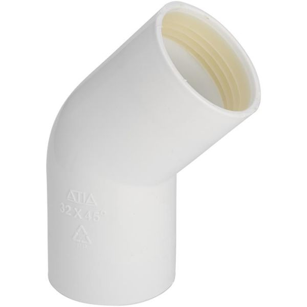 Bøjning Faluplast 3003054112 med gummitætning 40 mm, 45°