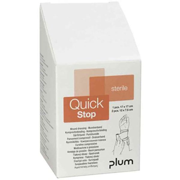 Trykkbandasje Plum QuickStop 3 stk 