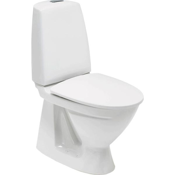Toilet Ifö Sign 6860 med S-lås, dobbelt flush, til limning 