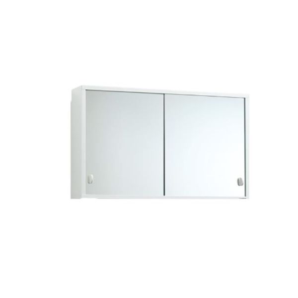 Badrumsskåp Svedbergs Tvilling 66 metall, vit, med spegel 