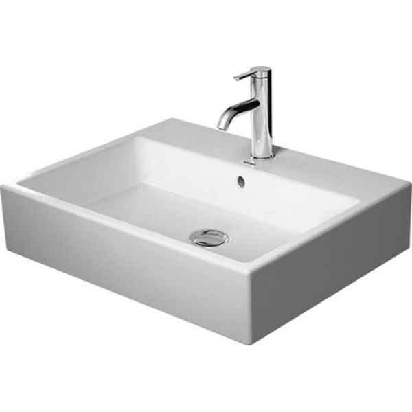 Håndvask Duravit Vero Air med et bredt afløb og et blandehul 600 x 470 mm