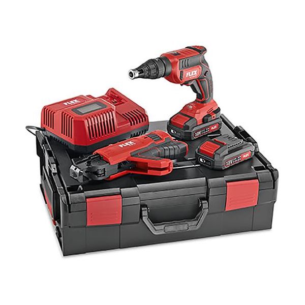Gipsskruemaskine Flex DW45 18.0-EC M med batteri og oplader 