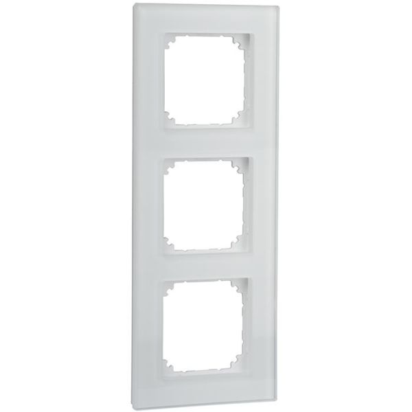 Ramme Schneider Electric Exxact Solid glass, hvit 3 rom