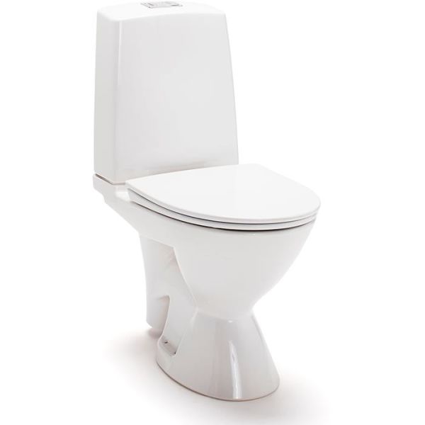 Toalettstol IDO Glow Rimfree 3756301101 med mjuksits, avl. höger 