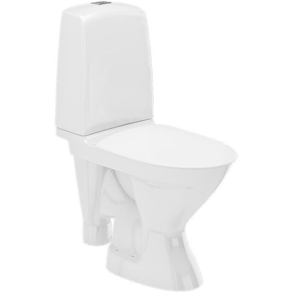 Toalettstol Ifö Spira Rimfree 627008811004 med mykt sete, vaskeservanttilkobl. høyre 